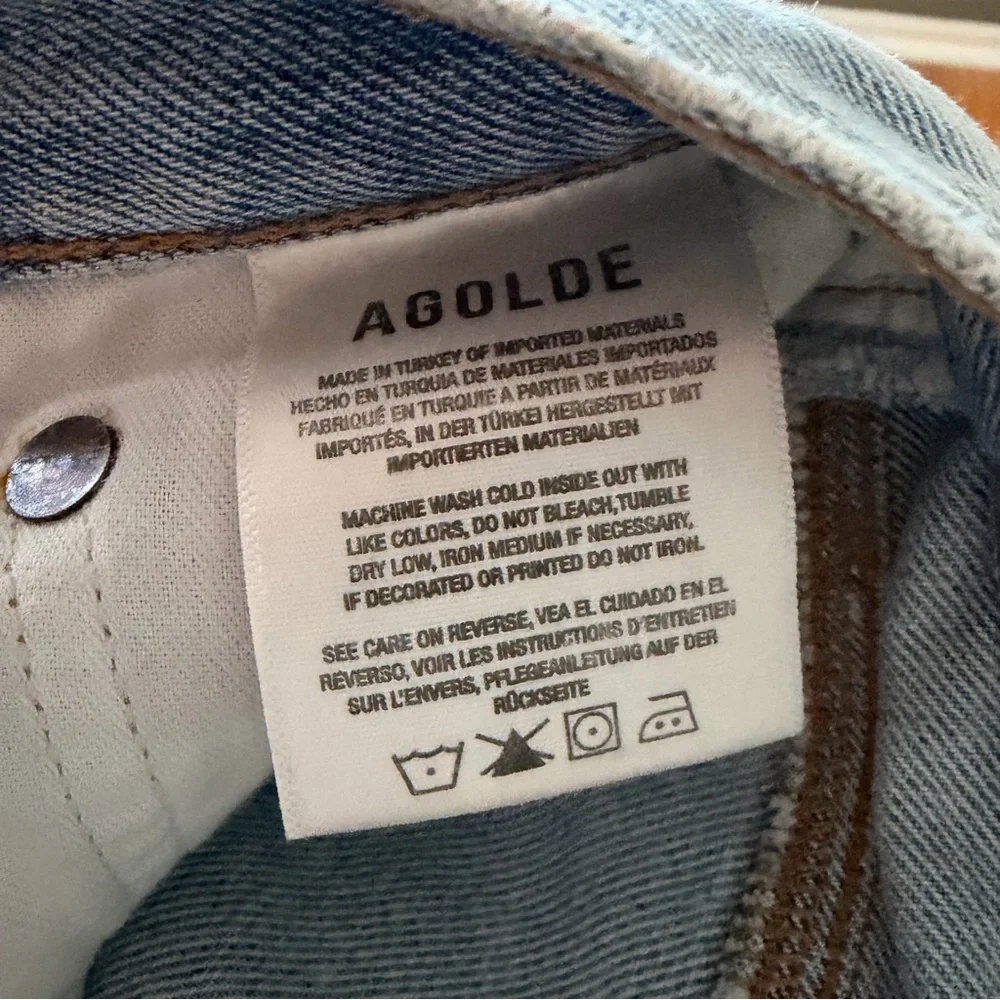 AGOLDE Criss Cross Straight Denim Jeans, Dimension, 26 - Picture 10 of 14